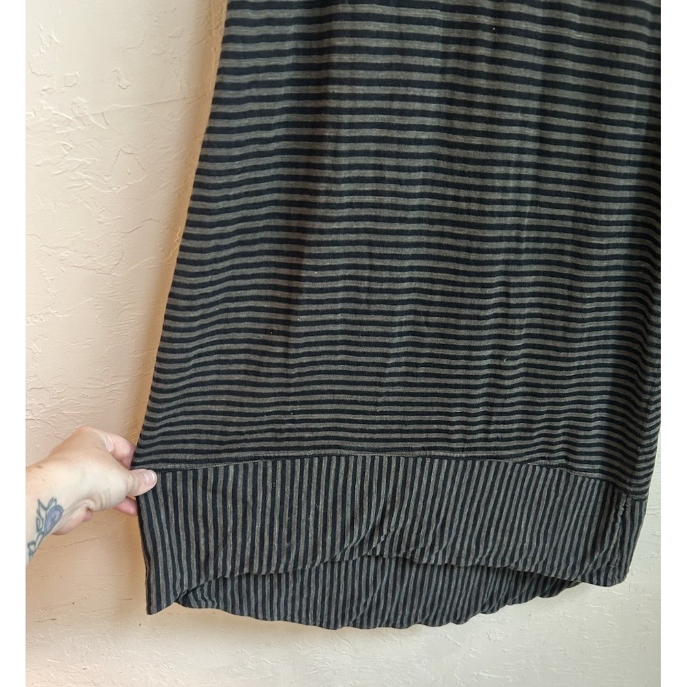 Eileen Fisher Maxi Tank Midi Dress XS 100% Linen Jersey Resort Beach Striped - Picture 3 of 9